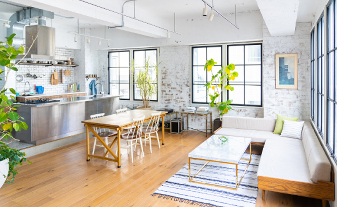 モダンなリノベーション済みリビング